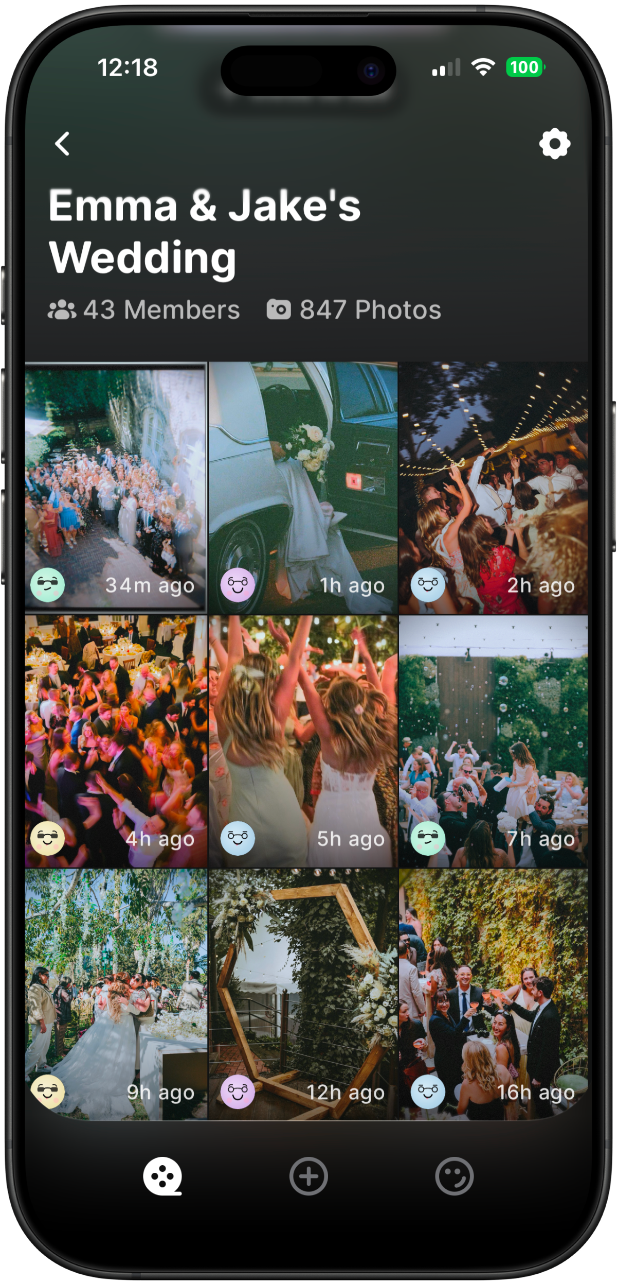 Photo gallery with contributions from all members