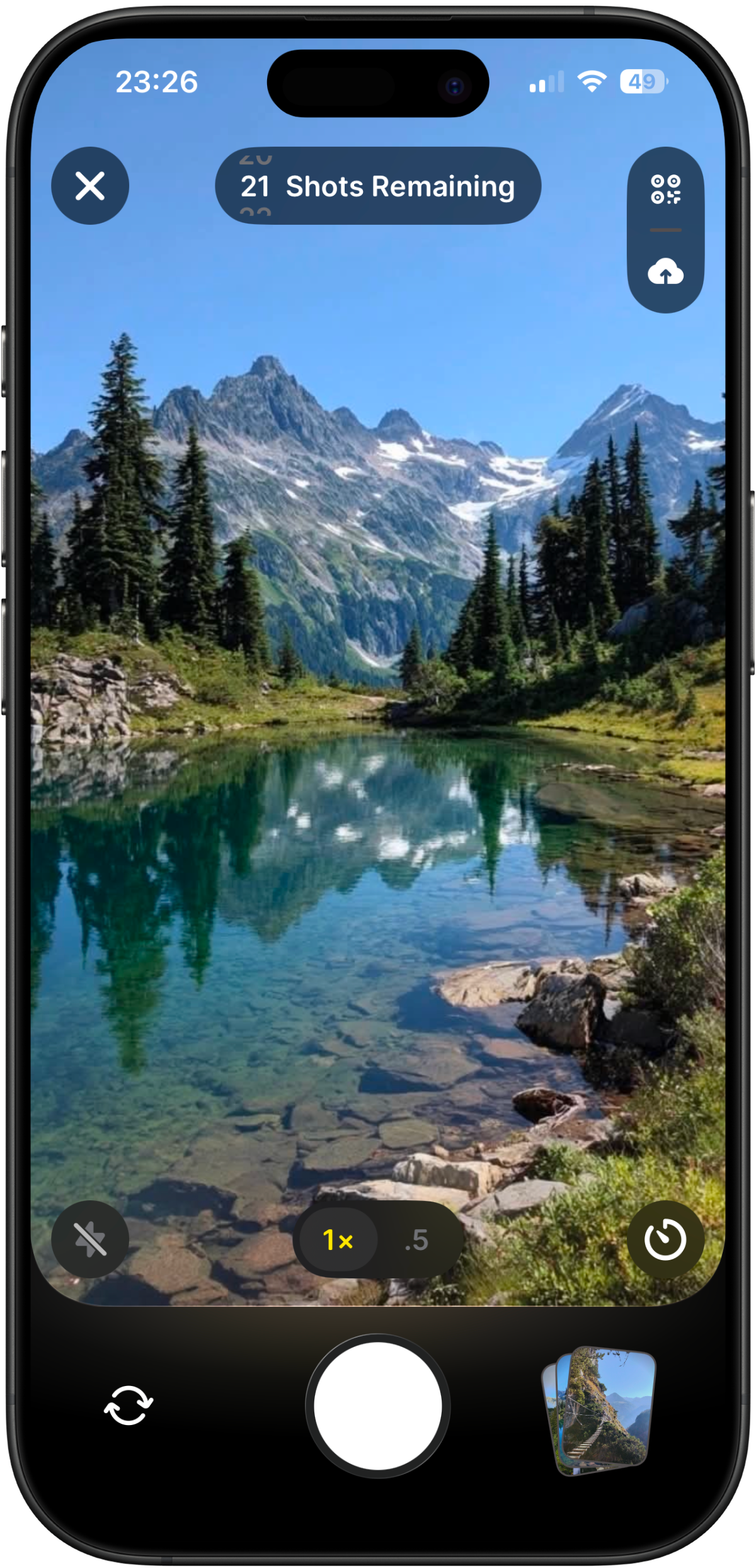 Monoroll camera view