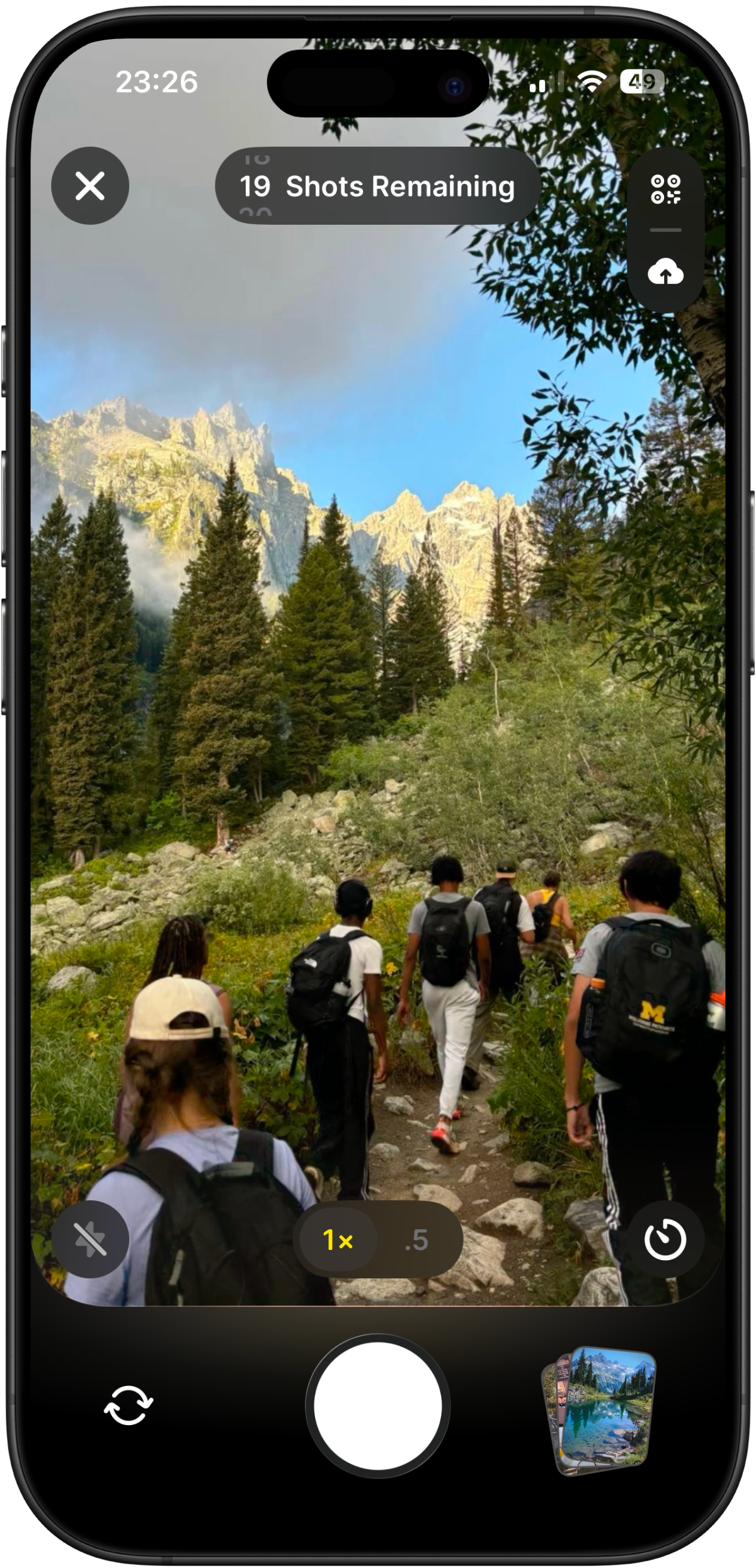 Monoroll camera view